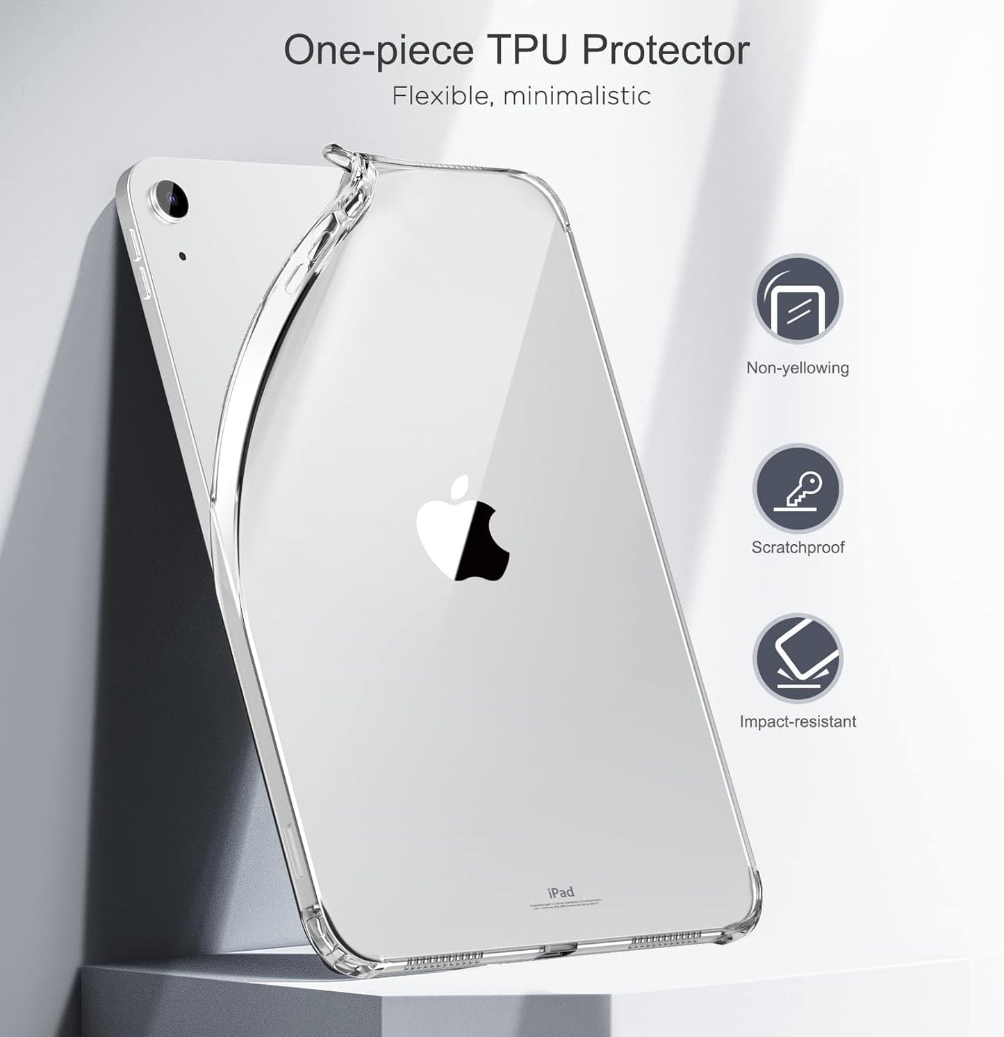 Clear Case for Ipad (A16) 11Th Generation 2025 11-Inch/10Th Generation 2022 10.9 Inch, Lightweight Soft TPU, Anti-Scratch Ultra Slim Protective Tablet Cover, Shockproof Impact Resistant, Clear