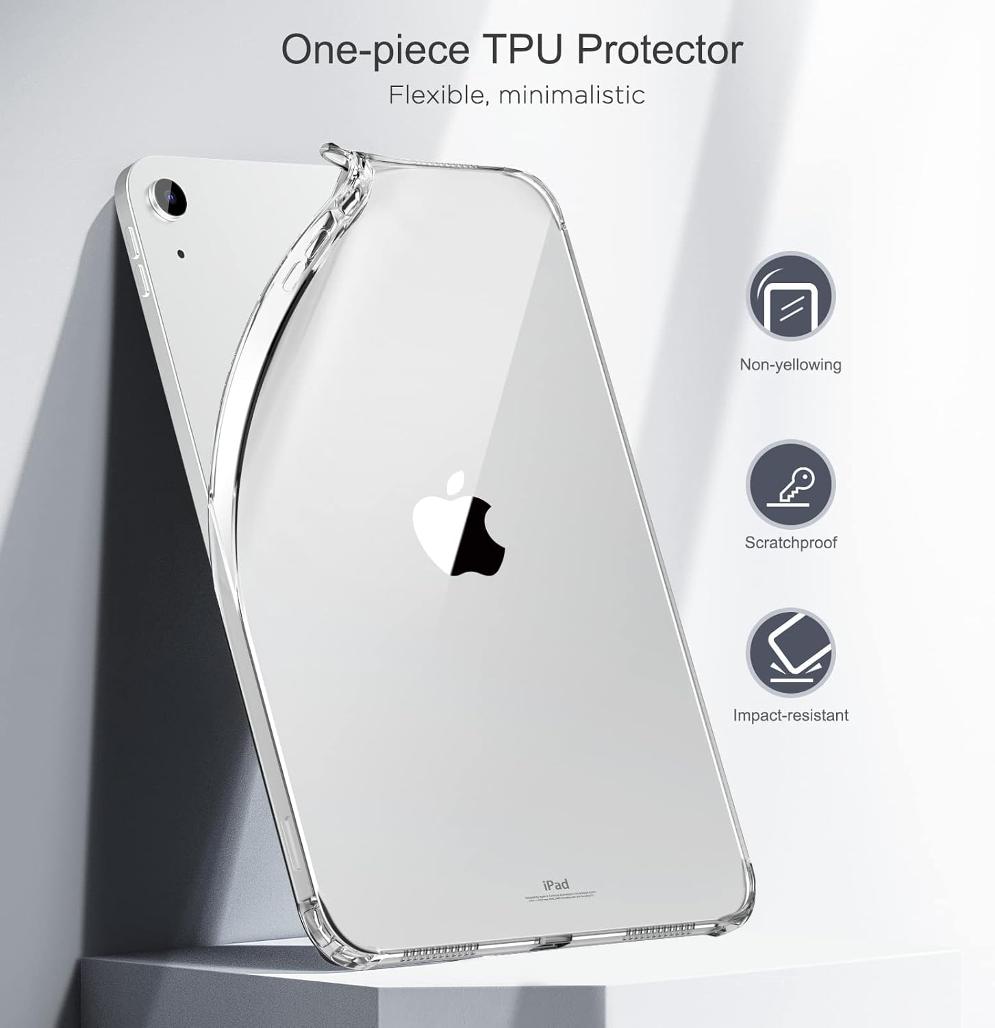 Clear Case for Ipad (A16) 11Th Generation 2025 11-Inch/10Th Generation 2022 10.9 Inch, Lightweight Soft TPU, Anti-Scratch Ultra Slim Protective Tablet Cover, Shockproof Impact Resistant, Clear
